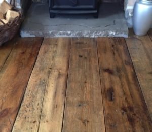 Reclaimed original victorian pine floorboards