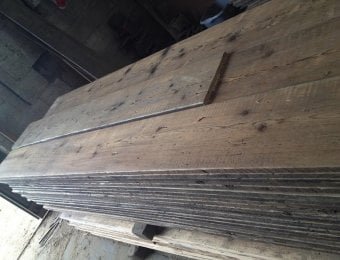 Reclaimed square edge rustic pine boards